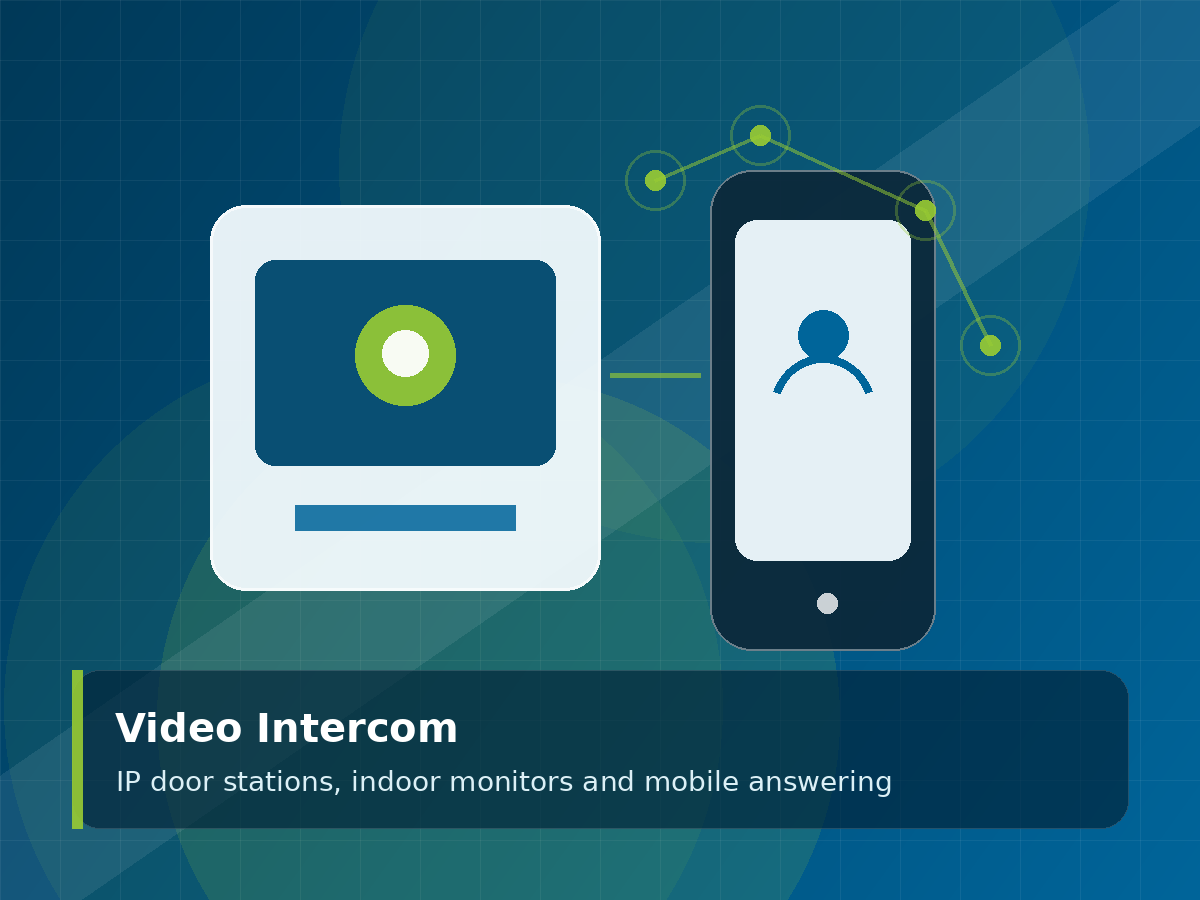 Video intercom monitor and mobile answering illustration